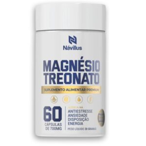 Magnésio Treonato 60 caps -Memória, Estresse e Ansiedade