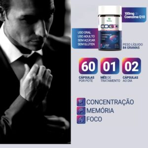 COG10 60 caps- Suporte Cognitivo Avançado com Coenzima Q10 100mg + Associação